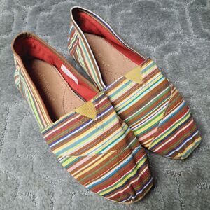 Natural Reflections Classic Slip On Loafers WOMENS SIZE 9 multicolored canvas